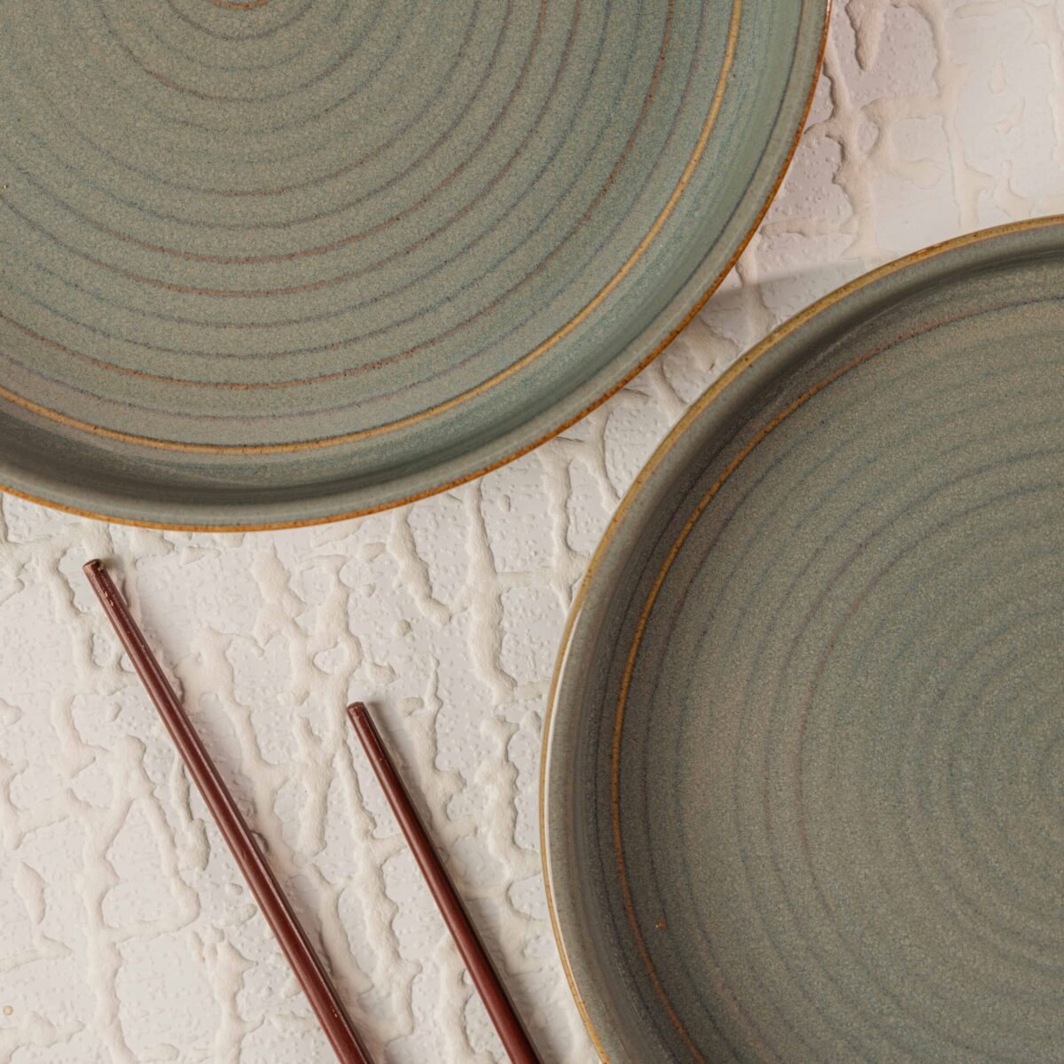 Orba Rim – Premium Ceramic Snack Plates (Set of 2) | 9 Inches