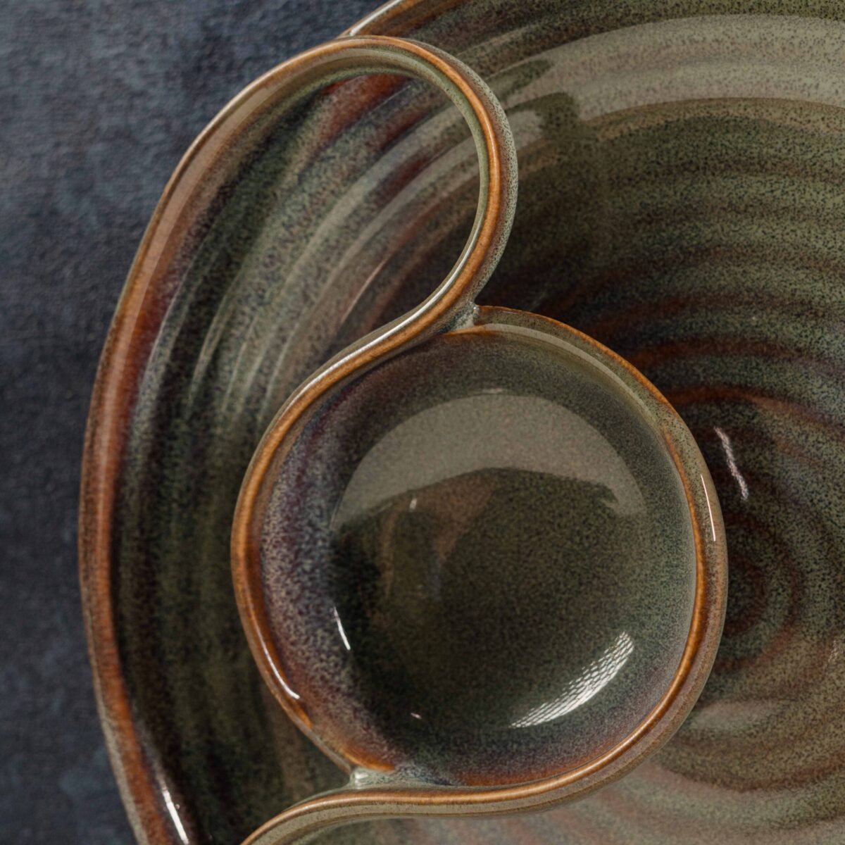 KansaGlaze – Luxe Ceramic Chip n Dip Platter | 10 Inches X 2 Inches
