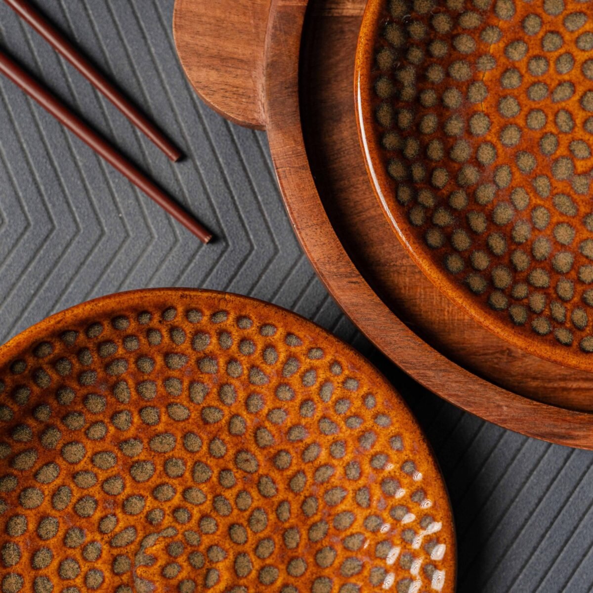 premium ceramic quarter plates
