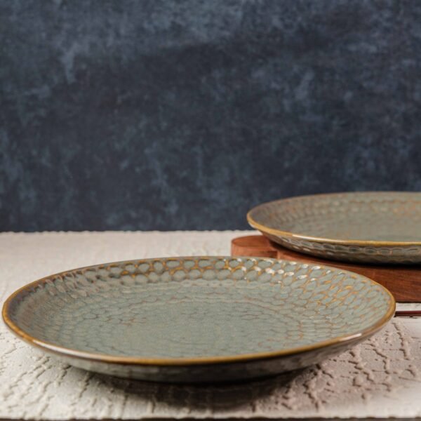 Astra Glaze – Premium Ceramic Plates Set (Set of 2 Ceramic Plates) | 10 Inches Dinner Plates