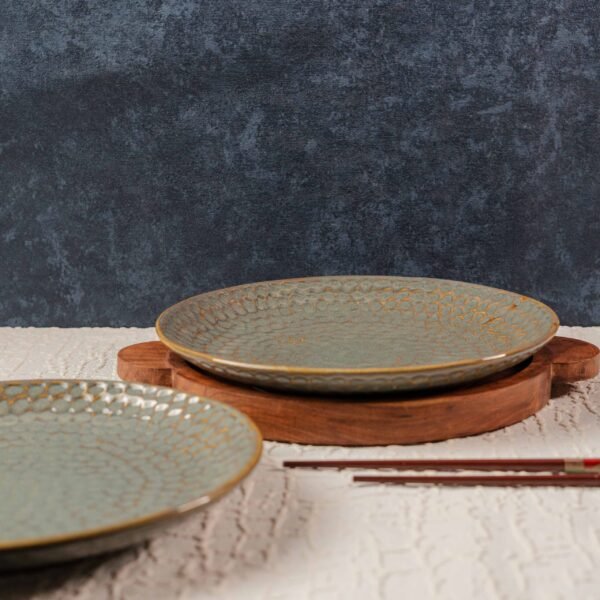 Astra Glaze – Premium Ceramic Plates Set (Set of 2 Ceramic Plates) | 10 Inches Dinner Plates