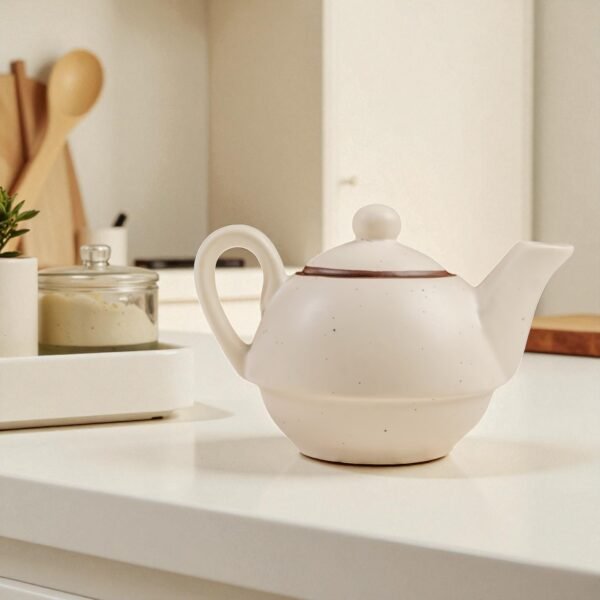 Clay Whisper Ceramic Stackable Solo Tea Set | 200ml Cup and 300ml Teapot