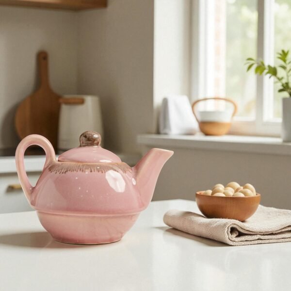 Blush Cascade Ceramic Stackable Solo Tea Set | 200ml Cup and 300ml Teapot