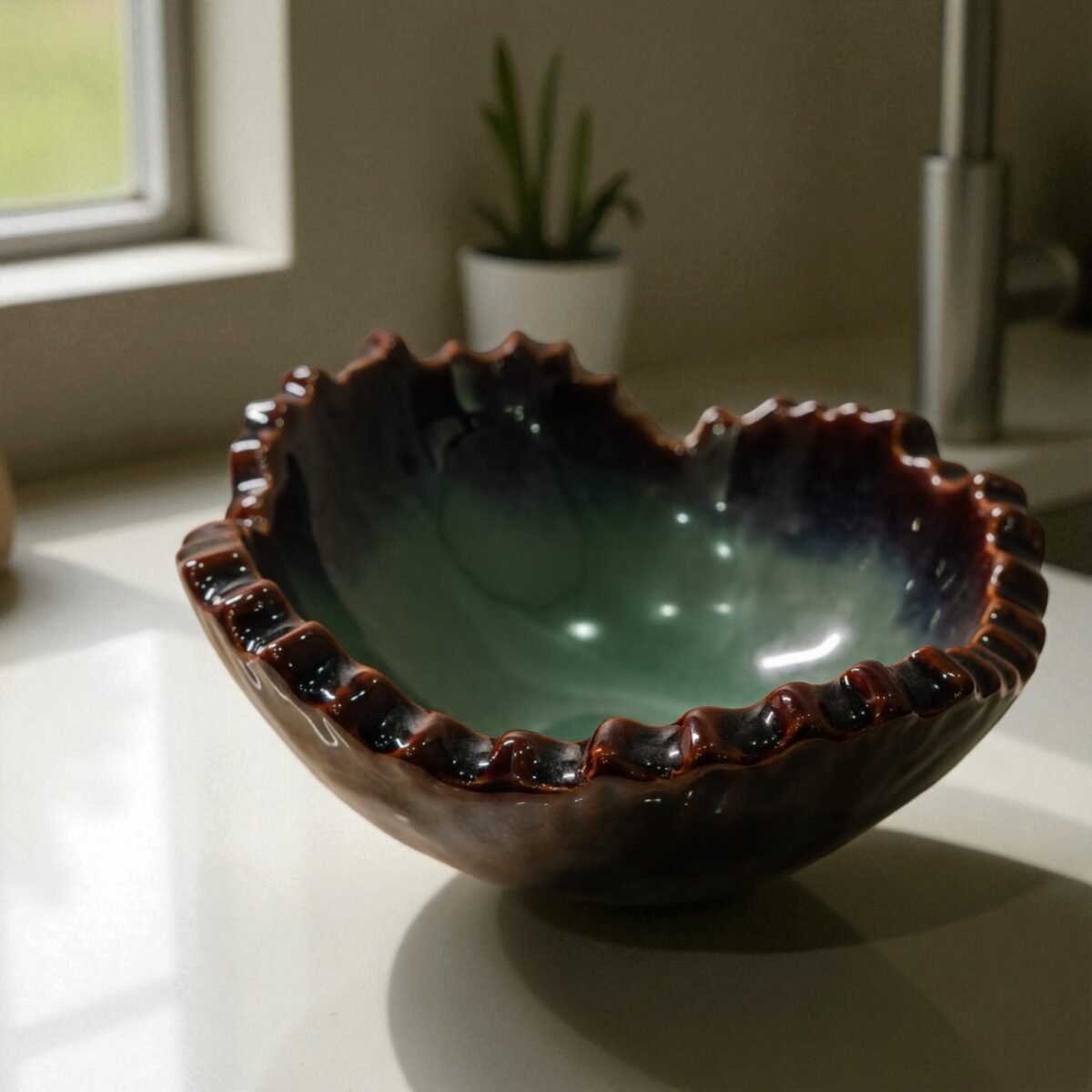 Eboncoral – Harmiche Handmade Sea-Etched Luxury Antique Fruit Bowl | 8 Inches Bowl (500ml)