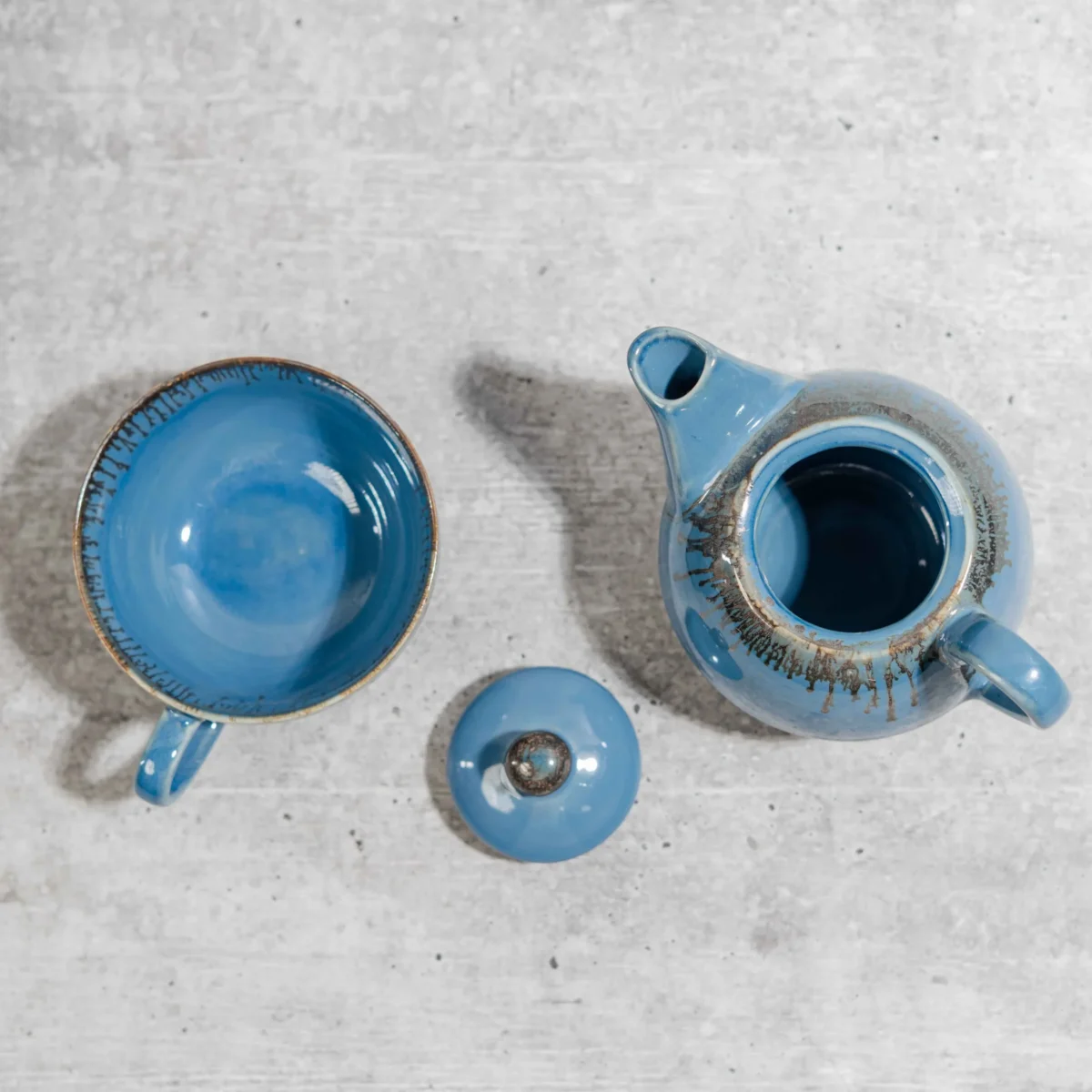 Solora Stackable Solo Tea Set – Handcrafted Ceramic Teapot & Cup by Harmiche | | 200ml Cup and 300ml Teapot