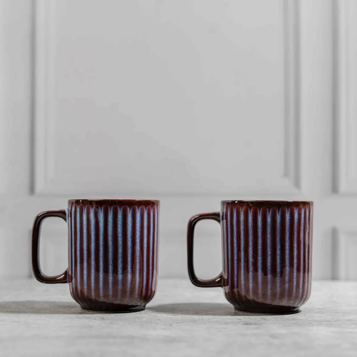 Bravura Ceramic Mug Set – 2 Handcrafted 350ml Mugs by Harmiche