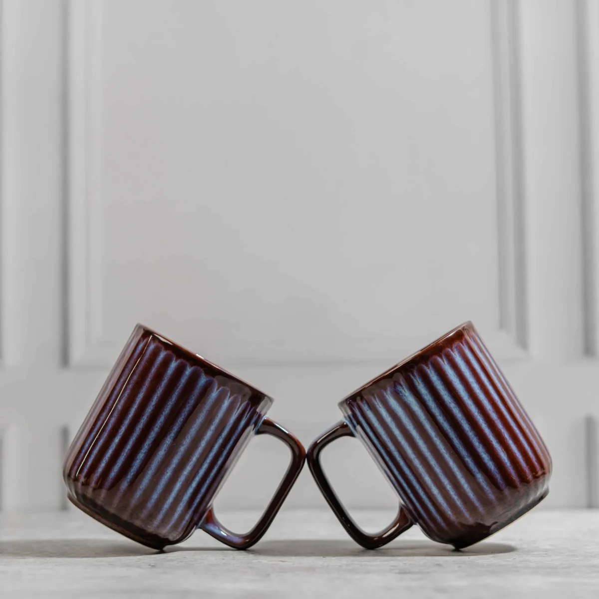 Bravura Ceramic Mug Set – 2 Handcrafted 350ml Mugs by Harmiche