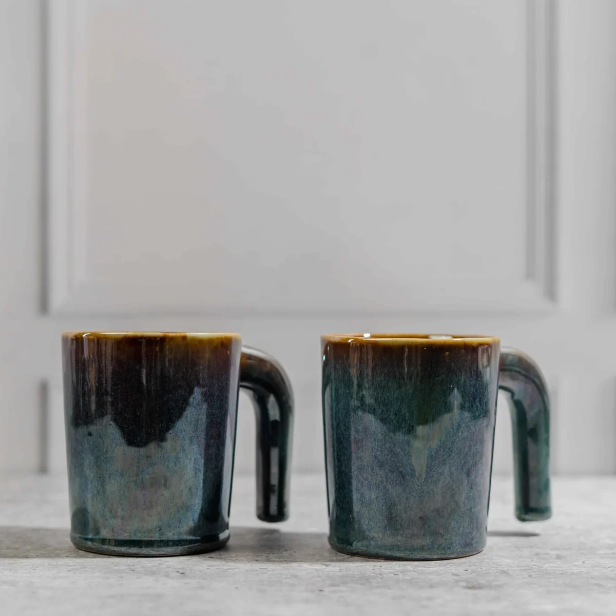 Verdoro Ceramic Mug Set – 2 Handcrafted 280ml Mugs by Harmiche