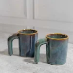 Verdoro Ceramic Mug Set – 2 Handcrafted 280ml Mugs by Harmiche