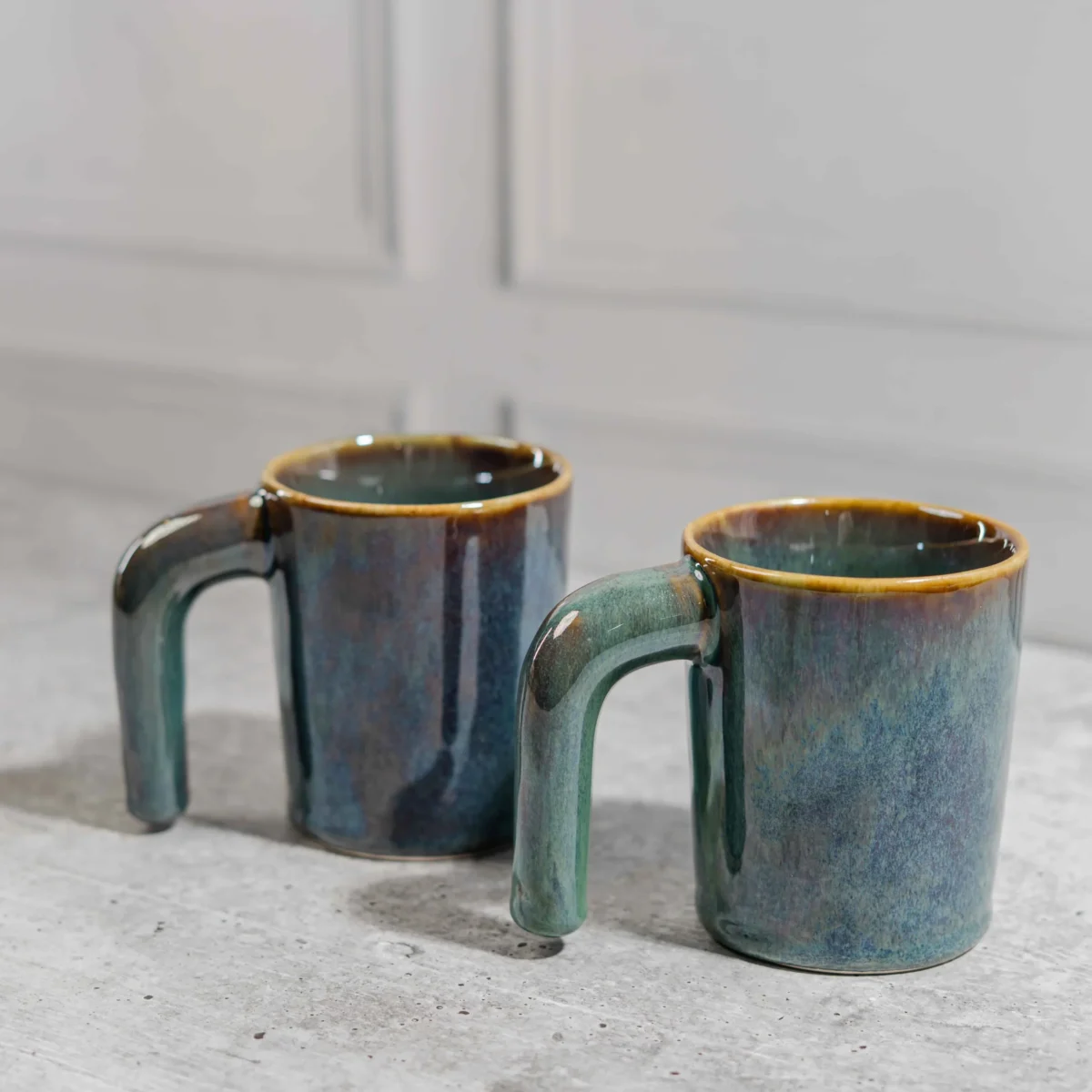 Verdoro Ceramic Mug Set – 2 Handcrafted 280ml Mugs by Harmiche