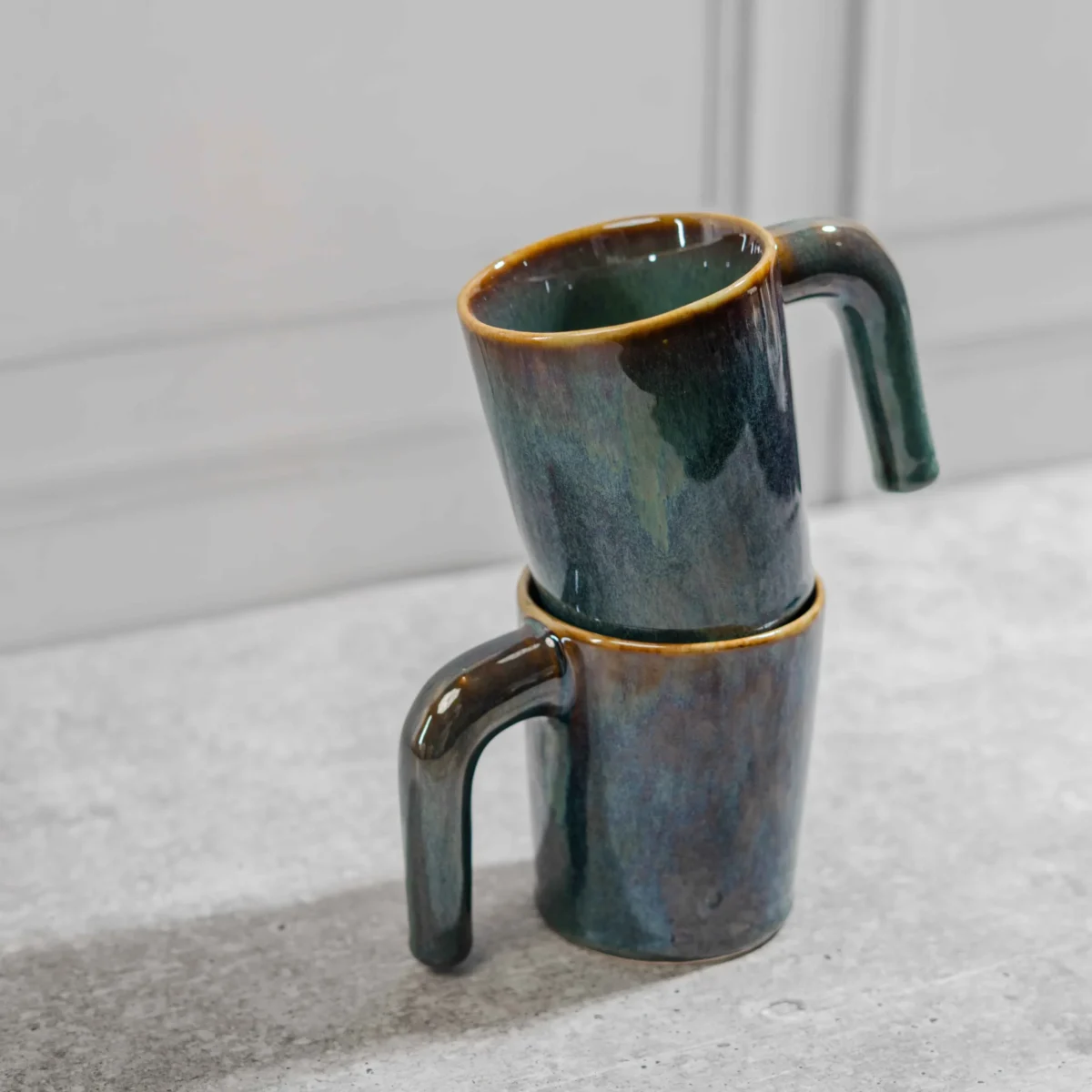 Verdoro Ceramic Mug Set – 2 Handcrafted 280ml Mugs by Harmiche