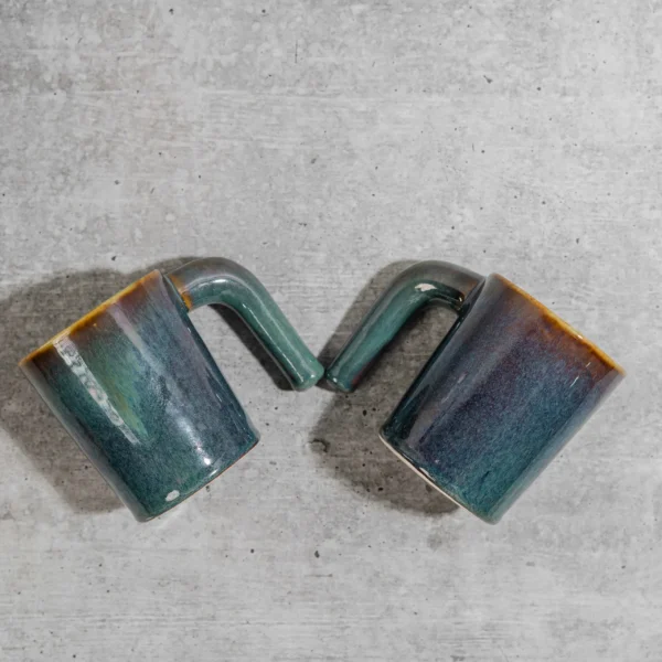 Verdoro Ceramic Mug Set – 2 Handcrafted 280ml Mugs by Harmiche