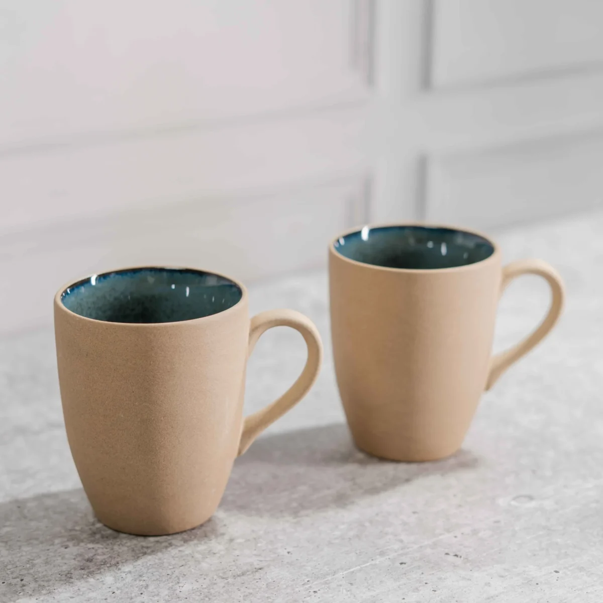 Terranova Ceramic Mug Set – 2 Handcrafted 280ml Mugs by Harmiche