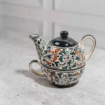Florencia Stackable Solo Tea Set – Handcrafted 300ml Teapot & 200ml Cup by Harmiche