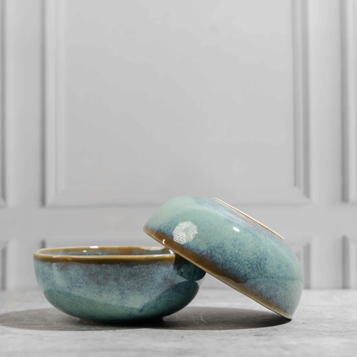 Aquora Ceramic Serving Bowls – Set of 2 Handcrafted Bowls by Harmiche