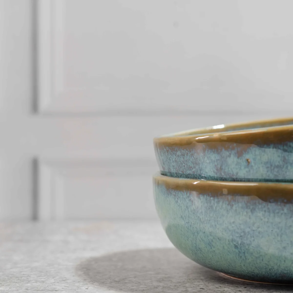 Aquora Ceramic Serving Bowls – Set of 2 Handcrafted Bowls by Harmiche