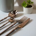 Harmiche Rosara Luxe – 4-Piece Rose Gold Cutlery Set