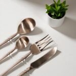 Harmiche Roselle Luxe – 4-Piece Rose Gold Cutlery Set