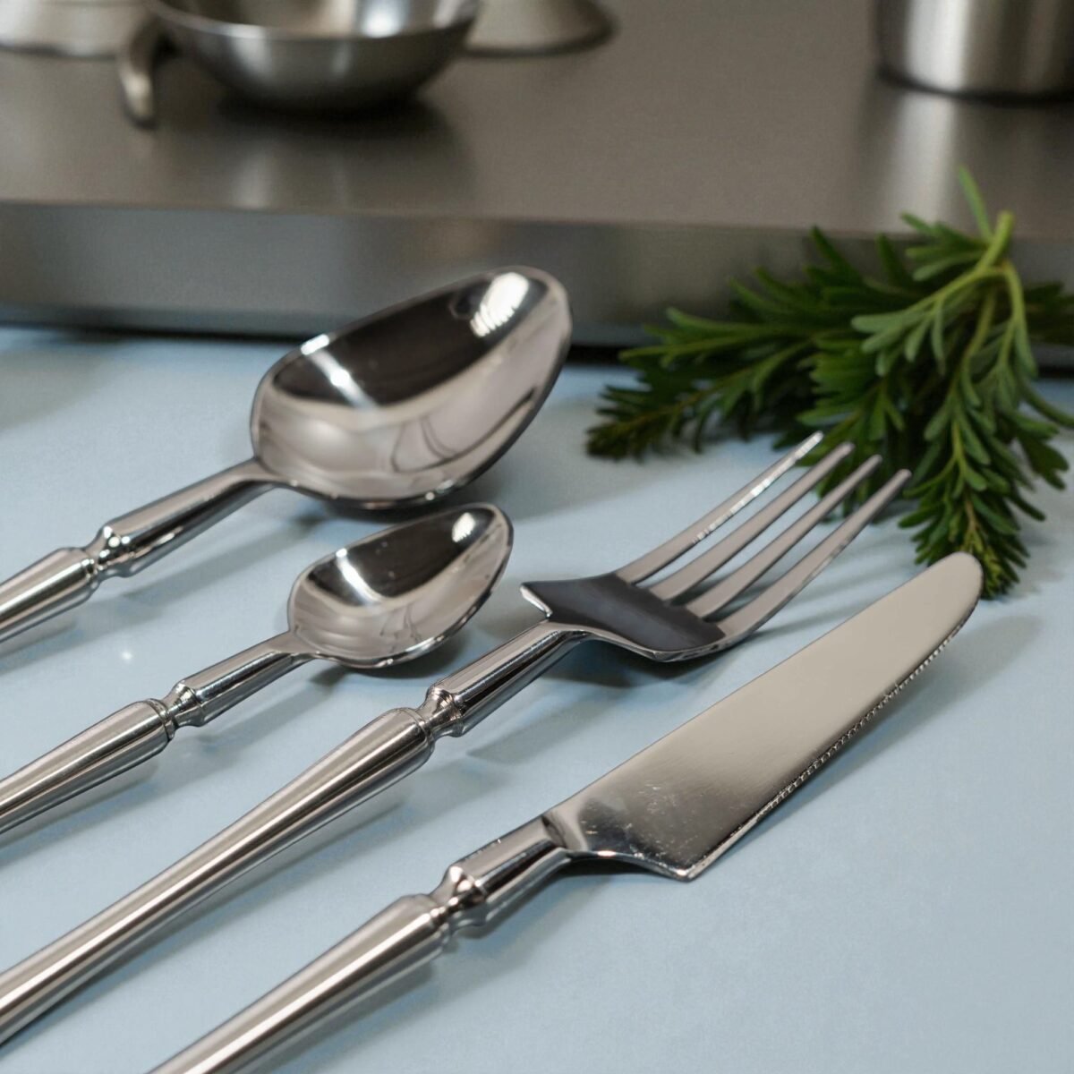 Harmiche Classic Silver 4-Piece Cutlery Set