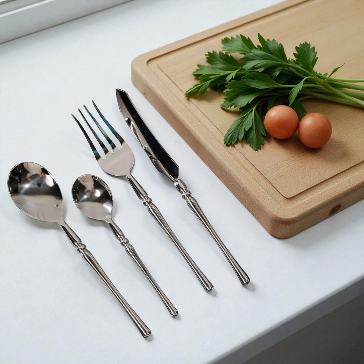 Harmiche Regal Silver 4-Piece Cutlery Set