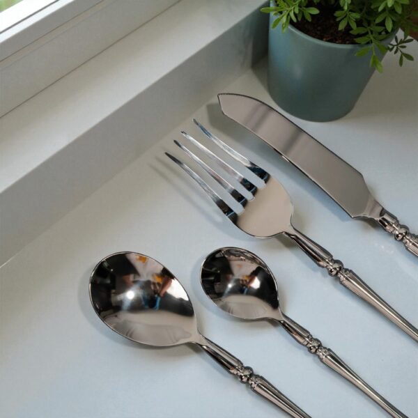 Harmiche Regal Silver 4-Piece Cutlery Set