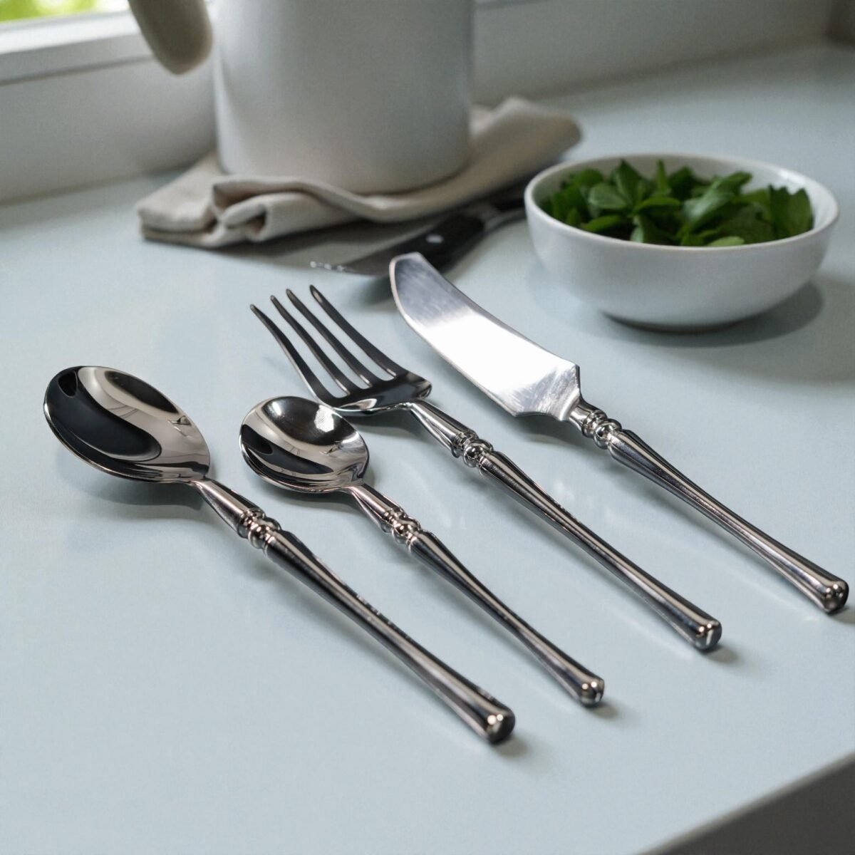 Harmiche Regal Silver 4-Piece Cutlery Set