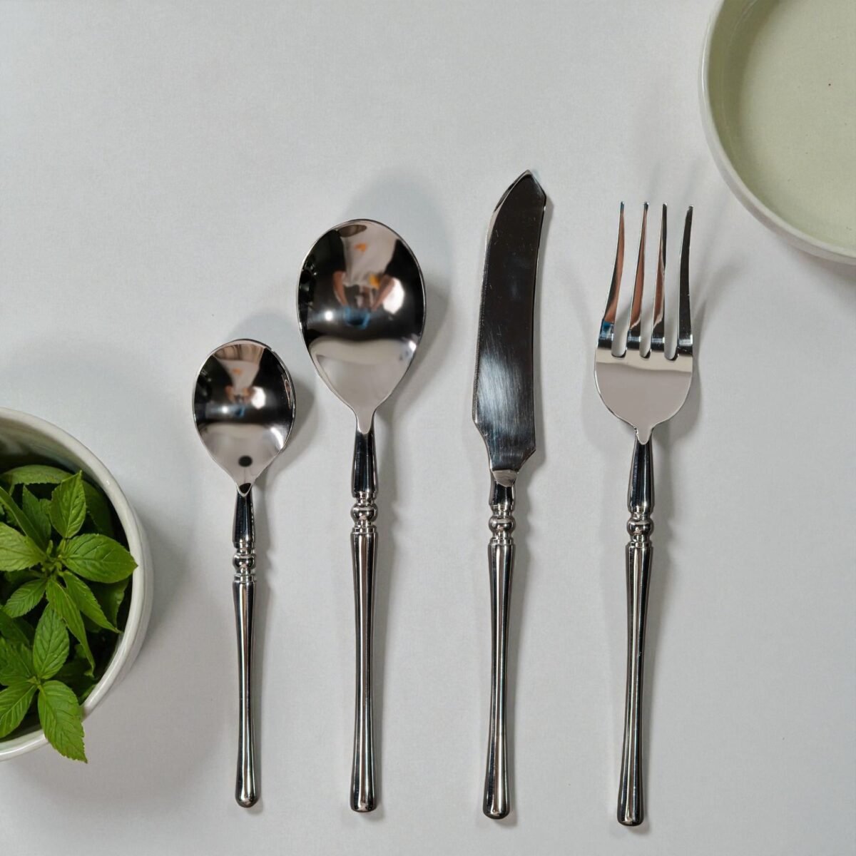 Harmiche Regal Silver 4-Piece Cutlery Set