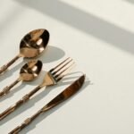 Harmiche Quad-Ring Gold 4-Piece Cutlery Set