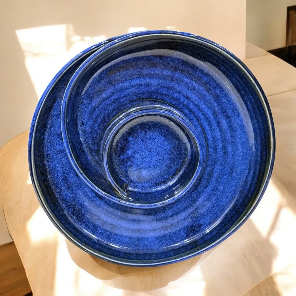 Royal Indigo Chip and Dip Plate – 9 Inch by Harmiche