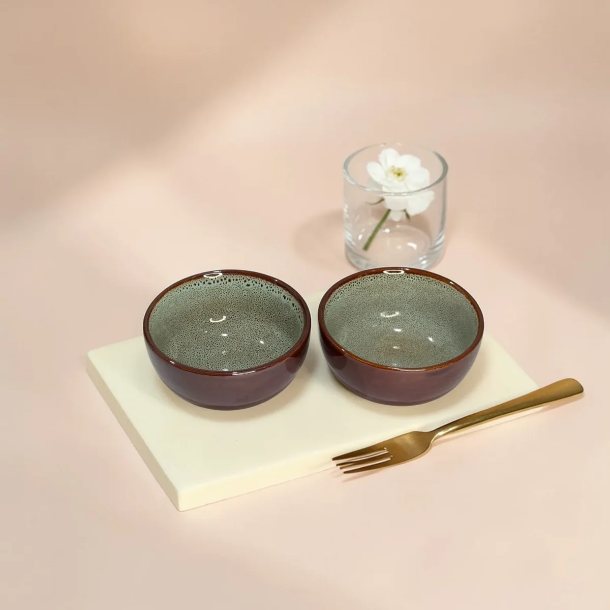 Harmiche BurntAmber Artisan Ceramic Soup Bowls Set of 2 – 300 ml