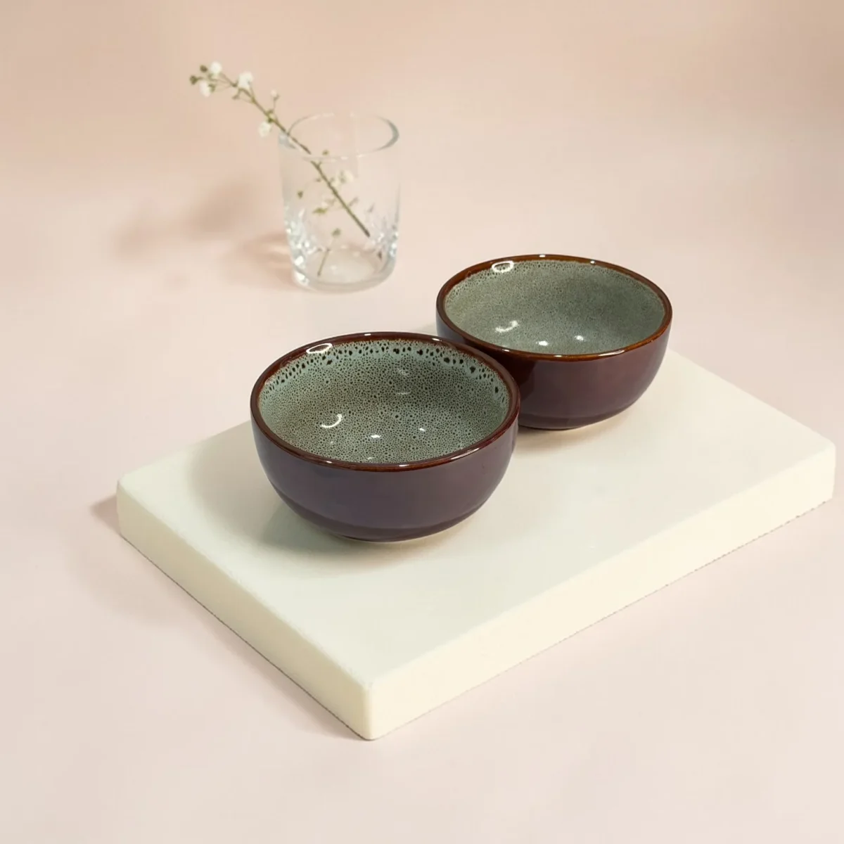 Harmiche BurntAmber Artisan Ceramic Soup Bowls Set of 2 – 300 ml