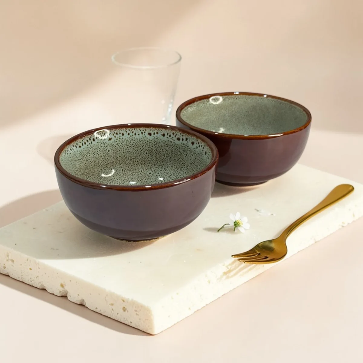 Harmiche BurntAmber Artisan Ceramic Soup Bowls Set of 2 – 300 ml