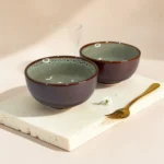 Harmiche BurntAmber Artisan Ceramic Soup Bowls Set of 2 – 300 ml
