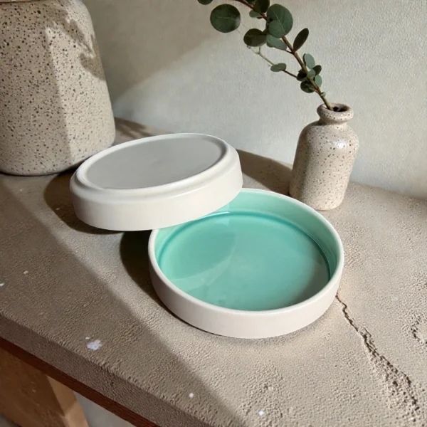 Harmiche Celadon Whisper Handcrafted Ceramic Salad Bowls | Set of 2 | 6", 7" & 8" Options