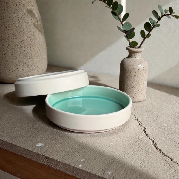 Harmiche Celadon Whisper Handcrafted Ceramic Salad Bowls | Set of 2 | 6", 7" & 8" Options
