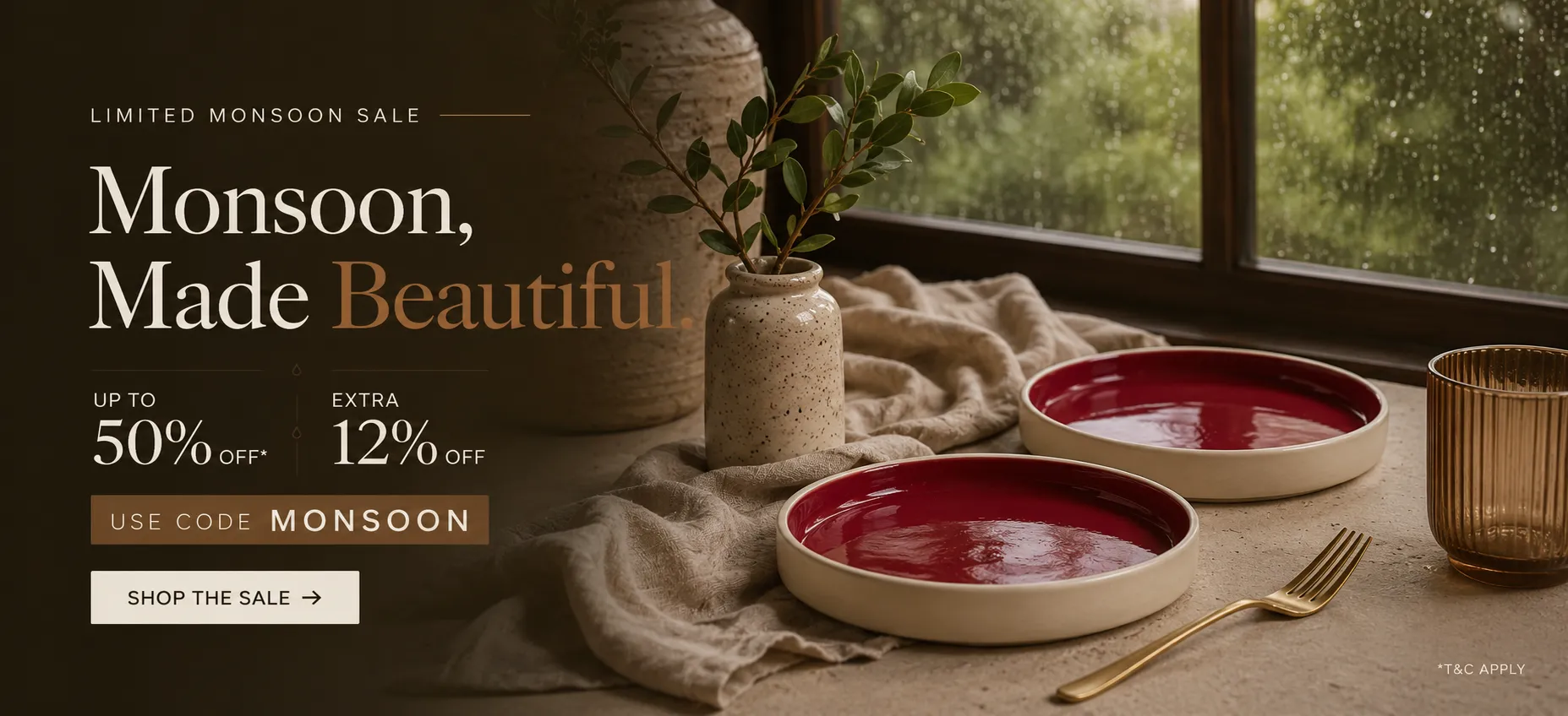 Harmiche Monsoon Sale — Up to 50% off and extra 12% off with code MONSOON